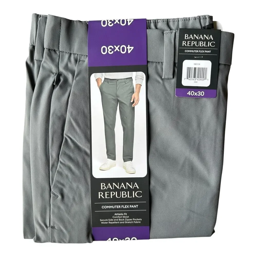 Banana Republic Men's Commuter Flex Pant Gray Size 40x30